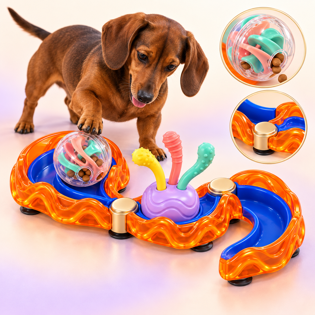 TreatOrbit Multi-Zone Dog Puzzle Track