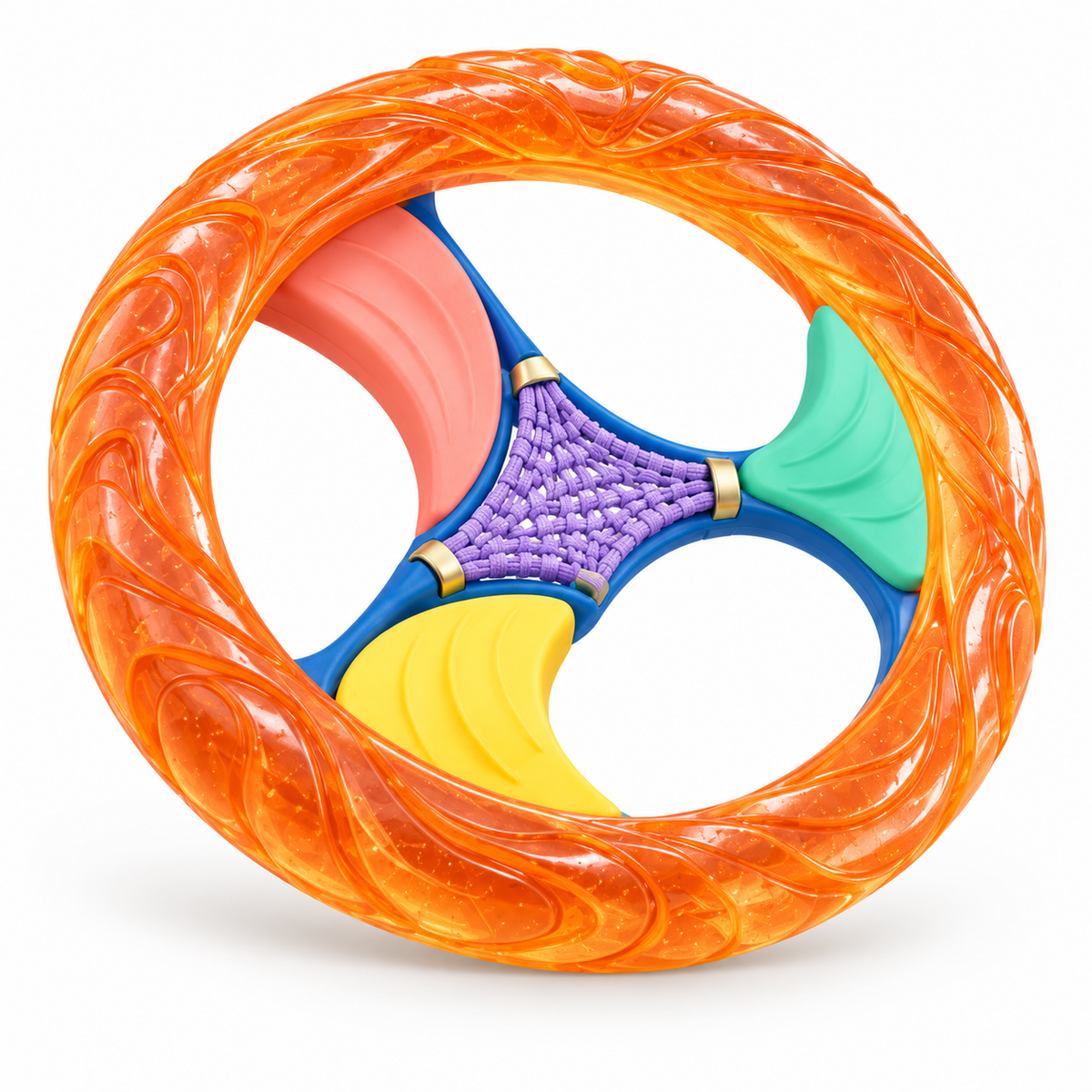 OrbitGrip Multi-Texture Dog Flying Ring