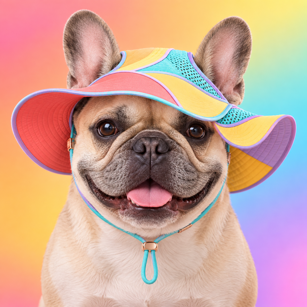 SunRipple Wide-Brim Dog Sun Hat